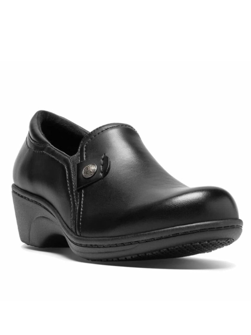 NWOB Aravon Hope AR Slip Resistant Work Wedge Shoe Clog Loafers Black Size 11